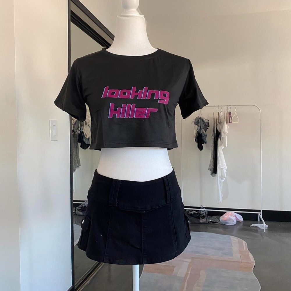 Black Cropped Lookin Killer Top